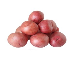 Червени мити картофи